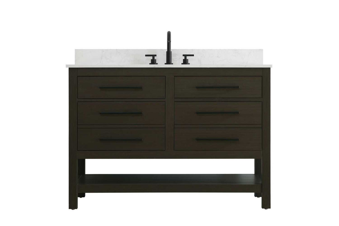 Karson Bathroom Vanity in Mocha Brown Elegant Lighting