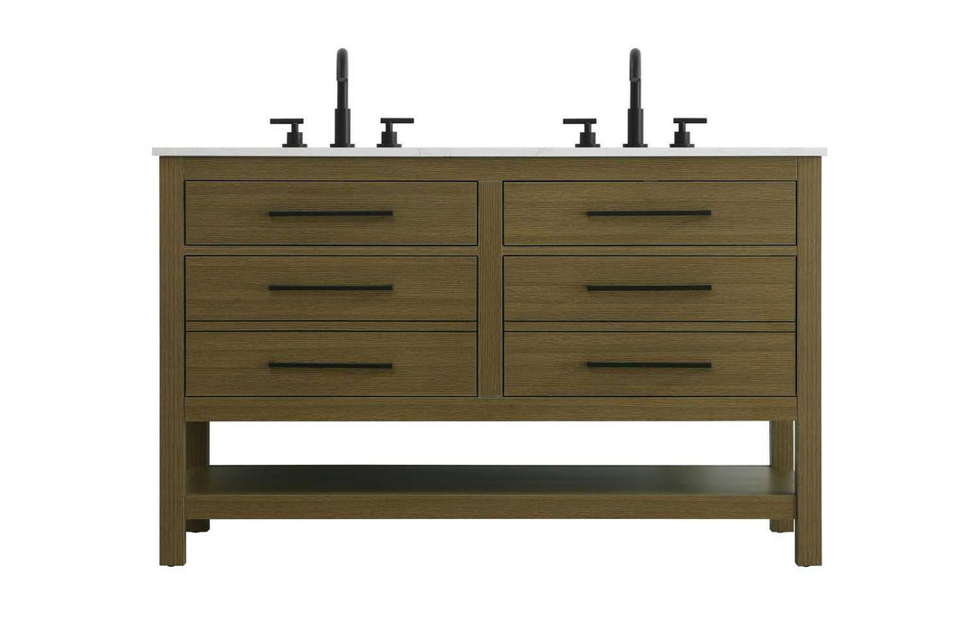 Karson Bathroom Vanity in Chestnut Brown Elegant Lighting