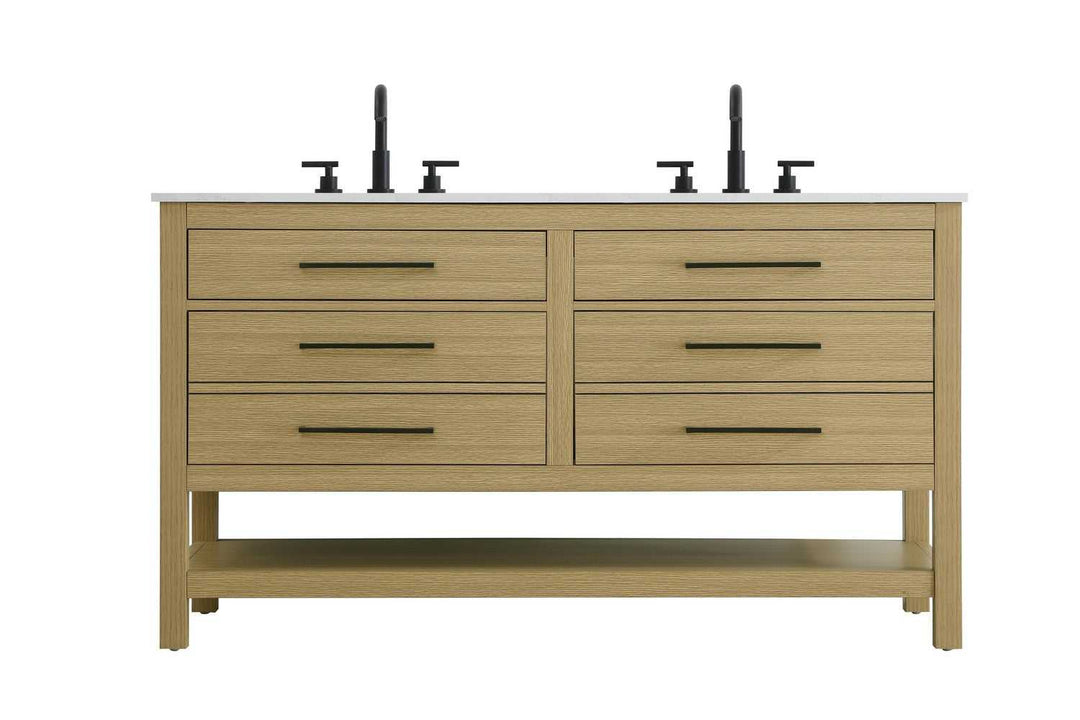 Karson Bathroom Vanity in Honey Brown Elegant Lighting