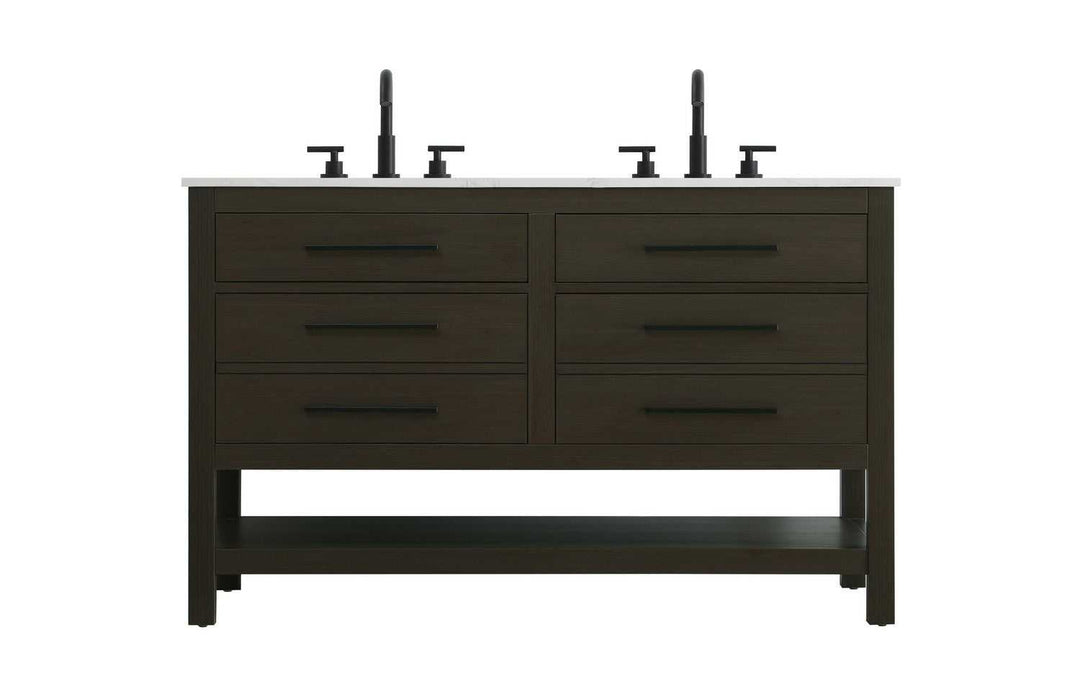 Karson Bathroom Vanity in Mocha Brown Elegant Lighting