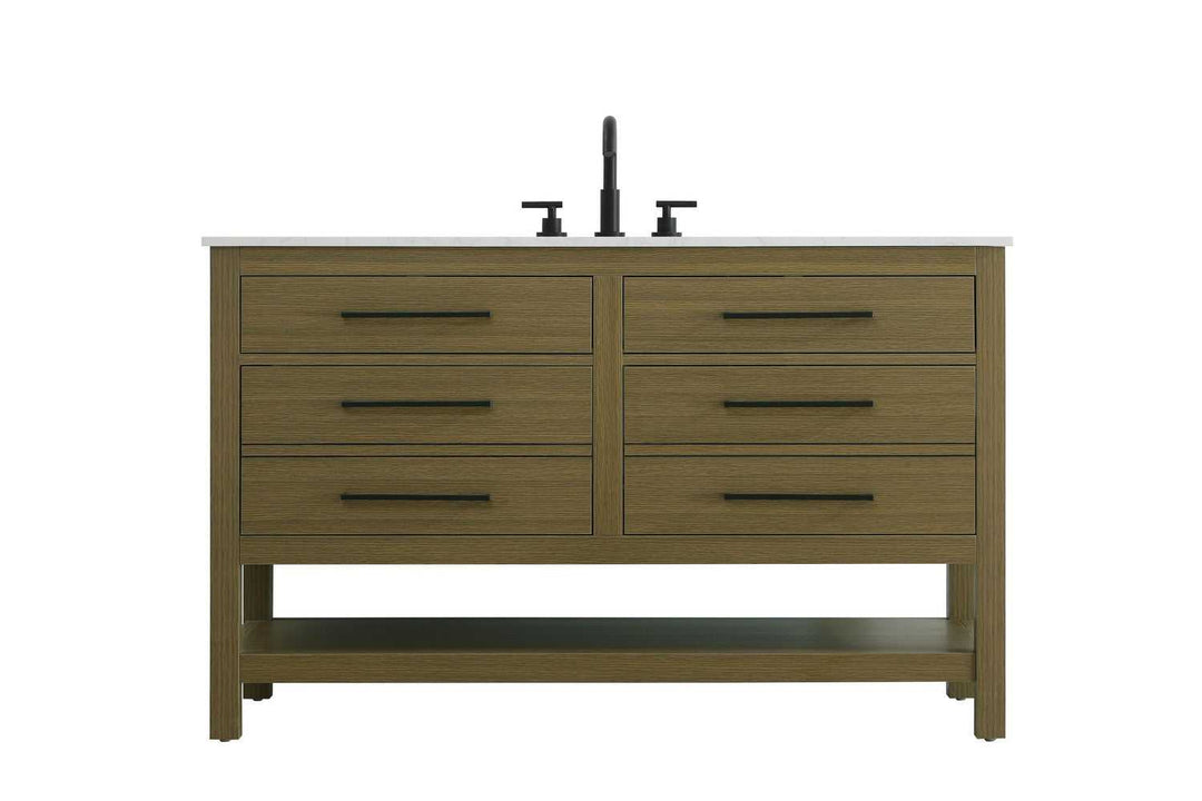 Karson Bathroom Vanity in Chestnut Brown Elegant Lighting