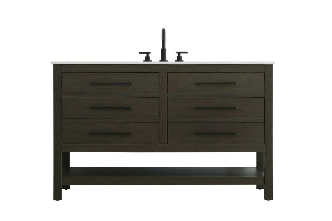 Karson Bathroom Vanity in Mocha Brown Elegant Lighting