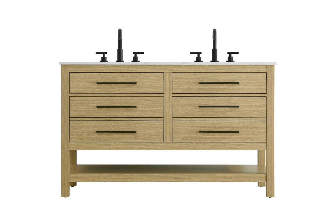 Karson Bathroom Vanity in Honey Brown Elegant Lighting