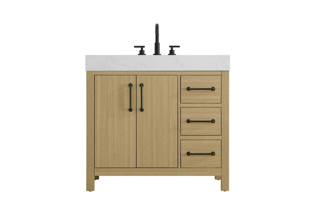 Nathan Bathroom Vanity in Honey Brown Elegant Lighting