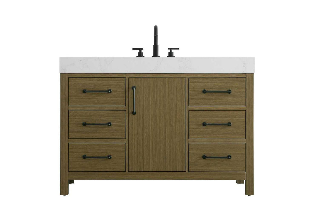 Nathan Bathroom Vanity in Chestnut Brown Elegant Lighting