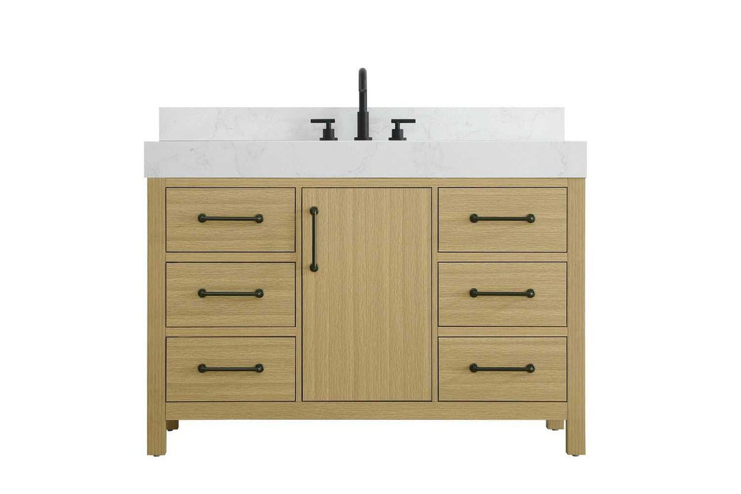 Nathan Bathroom Vanity in Honey Brown Elegant Lighting