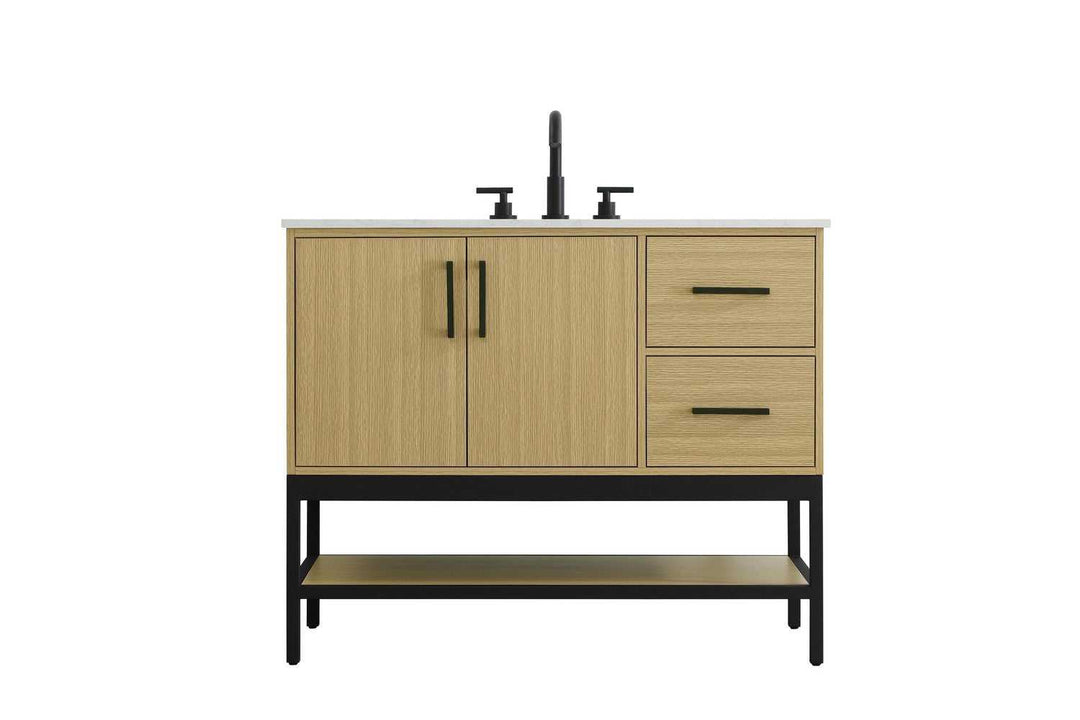 Lennox Bathroom Vanity in Honey Brown Elegant Lighting