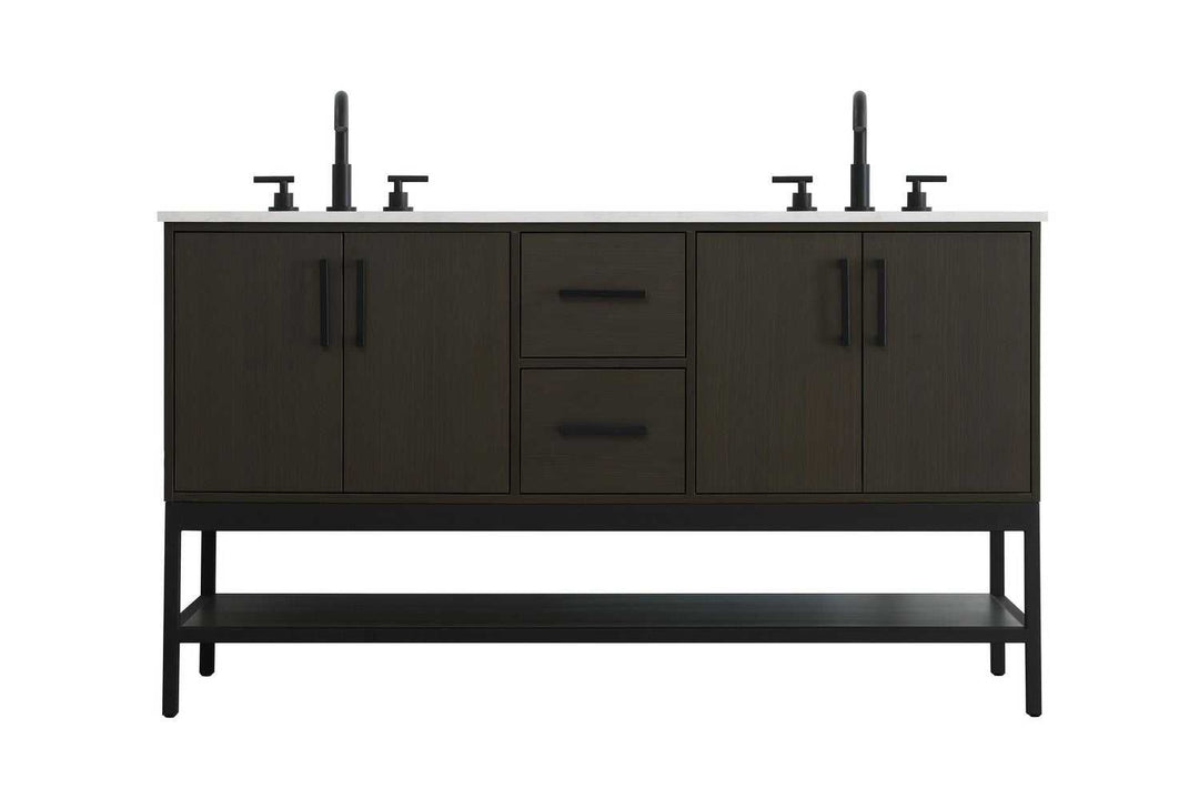 Lennox Bathroom Vanity in Mocha Brown Elegant Lighting
