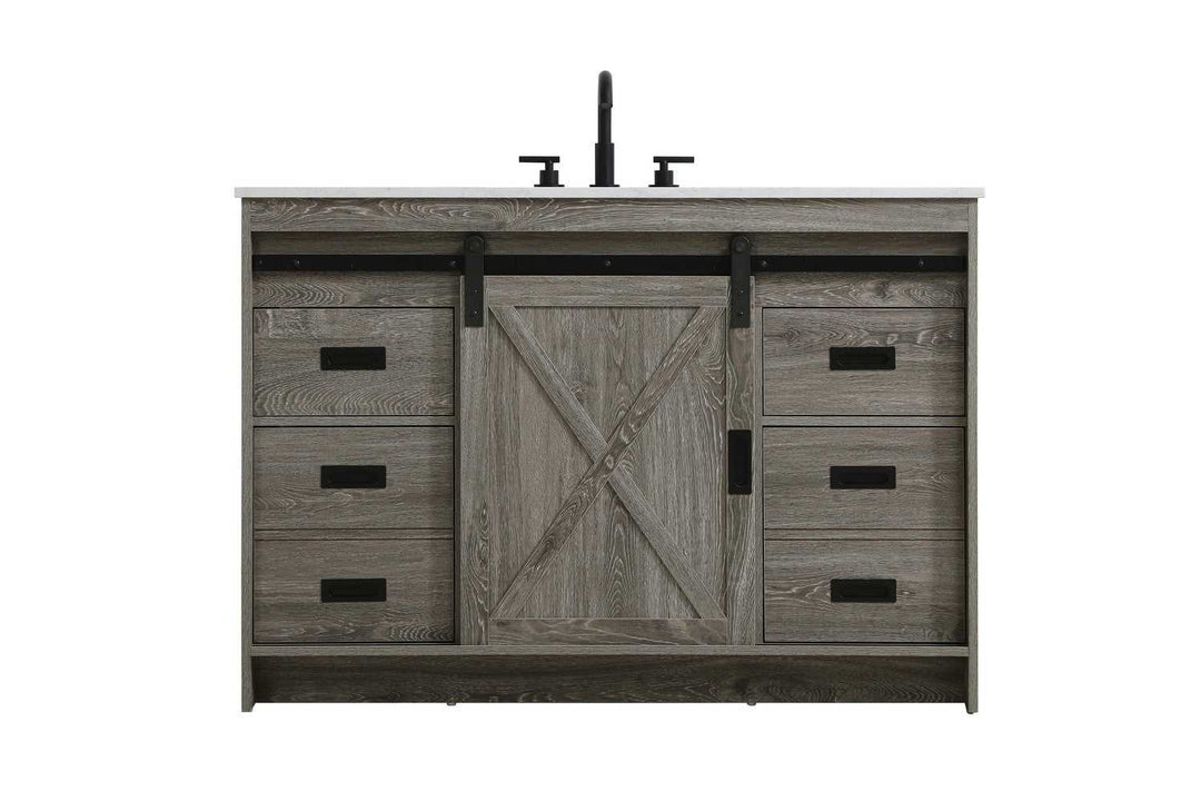 Austin Bathroom Vanity in Rustic Grey Elegant Lighting