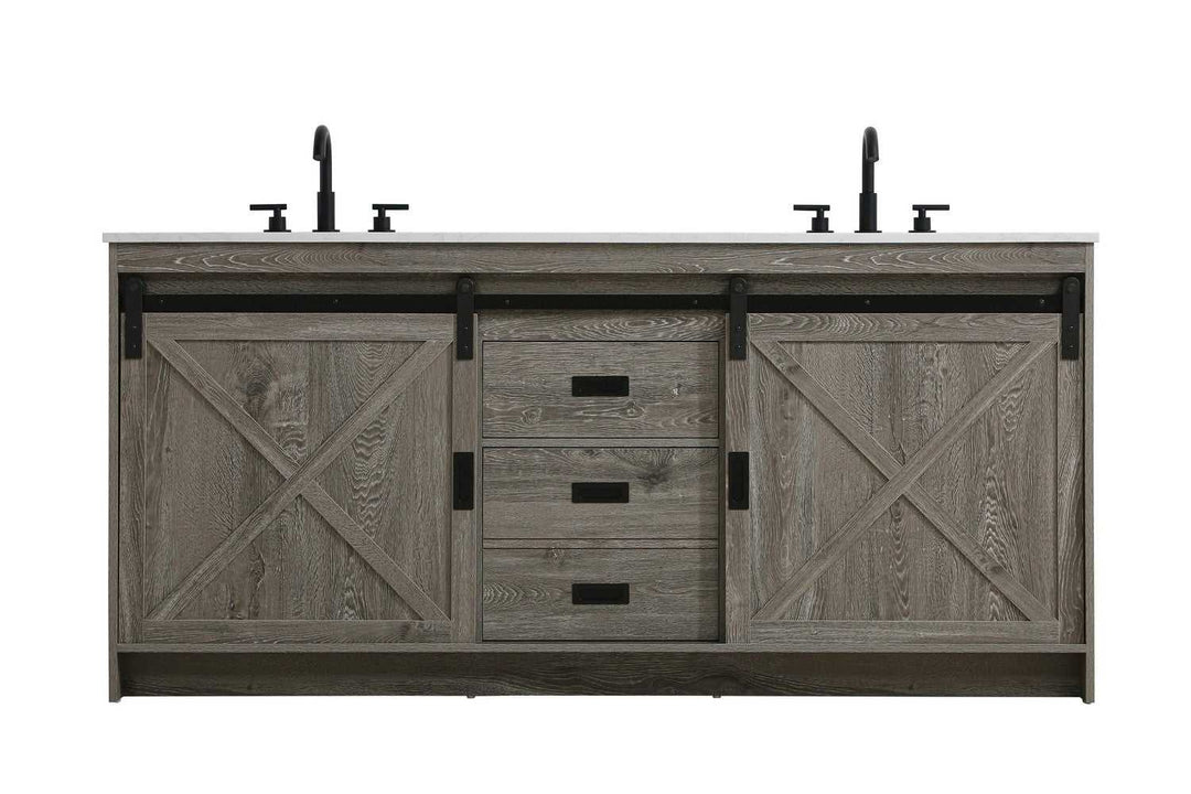 Austin Bathroom Vanity in Rustic Grey Elegant Lighting