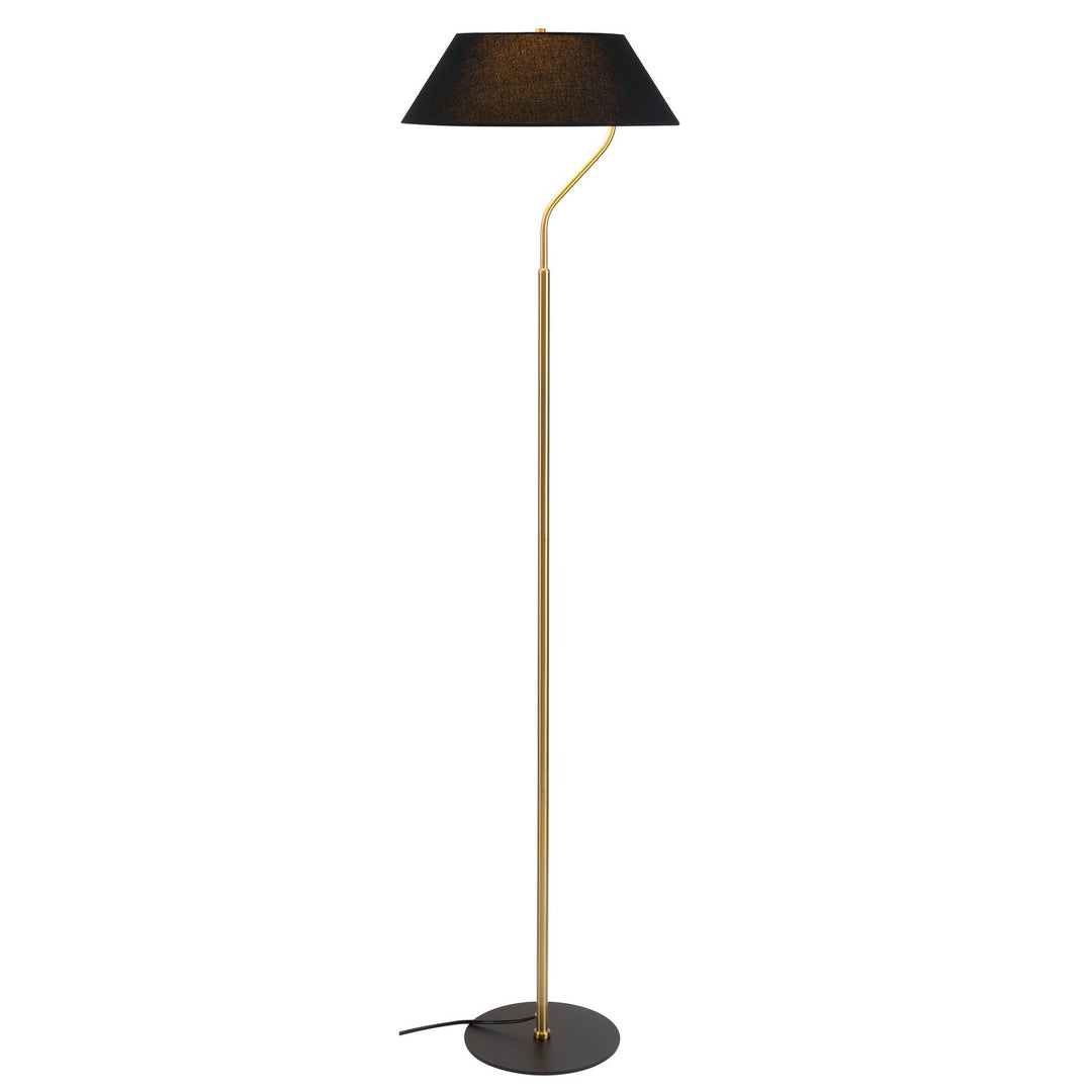 Dainolite Canada - GRD-641F-AGB-MB-BK - One Light Floor Lamp - Geraldine - Aged Brass & Matte Black