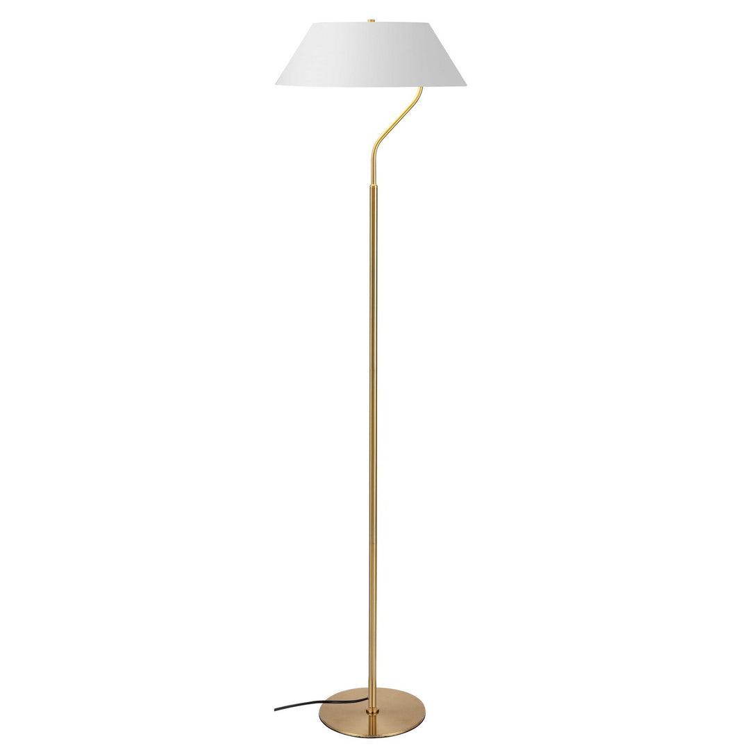 Dainolite Canada - GRD-641F-AGB-WH - One Light Floor Lamp - Geraldine - Aged Brass