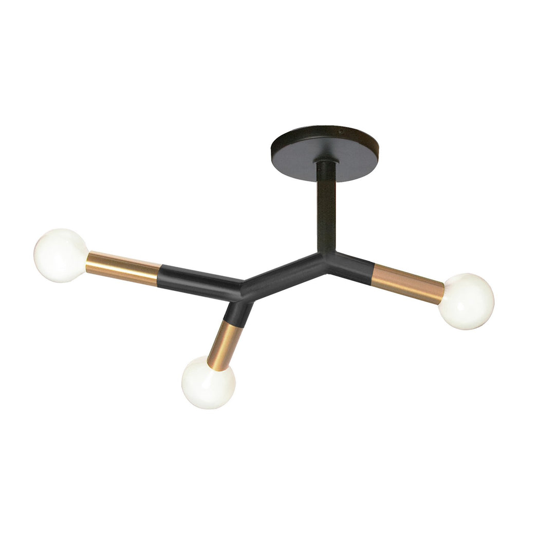 Dainolite Canada - MOR-213SF-MB-AGB - Three Light Semi Flushmount - Morgan - Matte Black