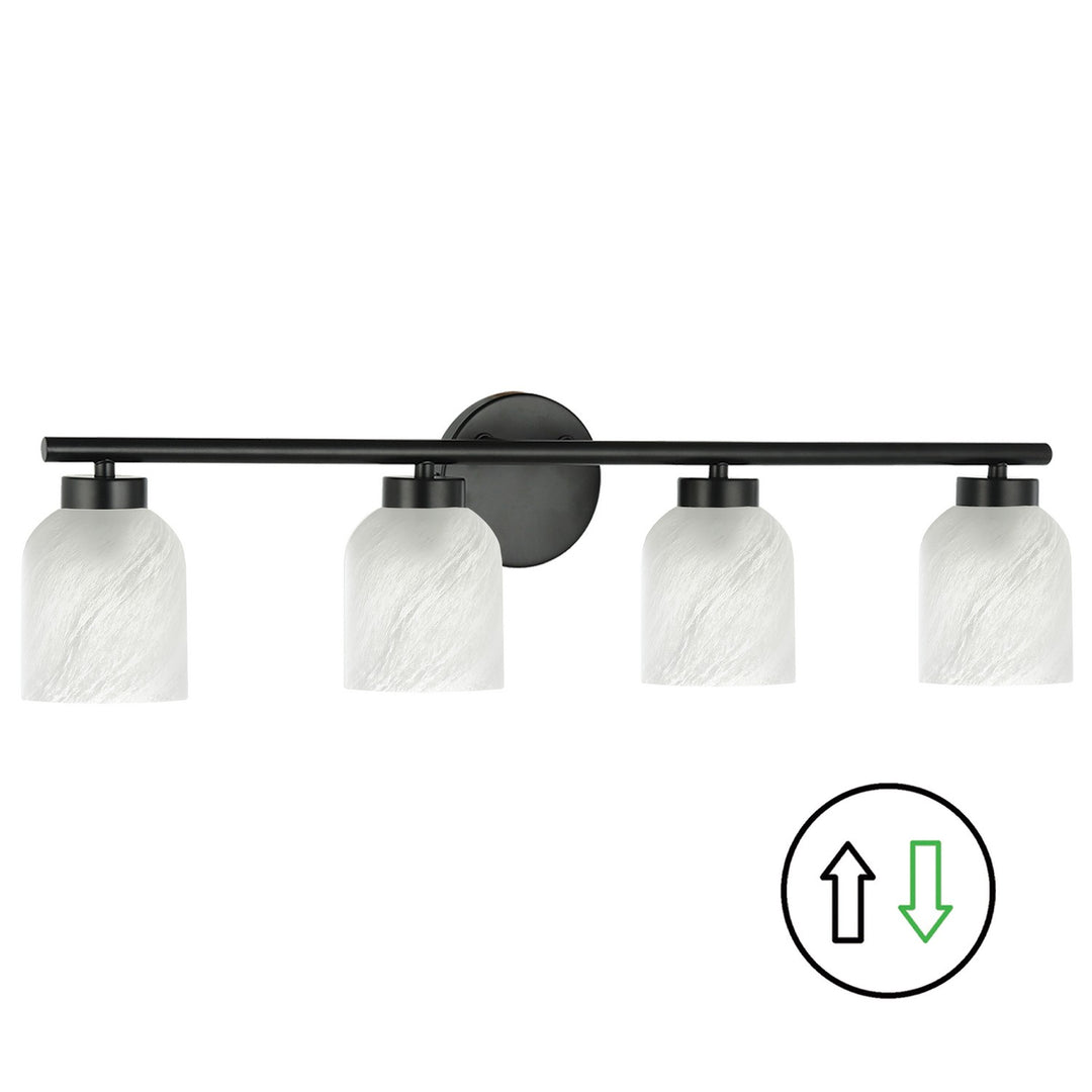 Dainolite Canada - VND-294W-MB-ALB - Four Light Vanity - Vonda - Matte Black