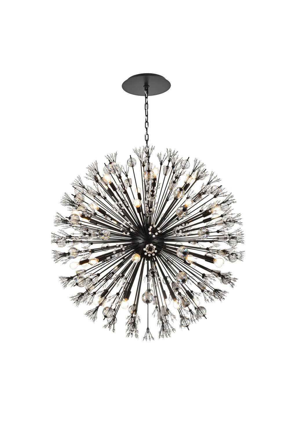 Elegant Lighting - 2550D44BK - 32 Light Pendant - Vera - black