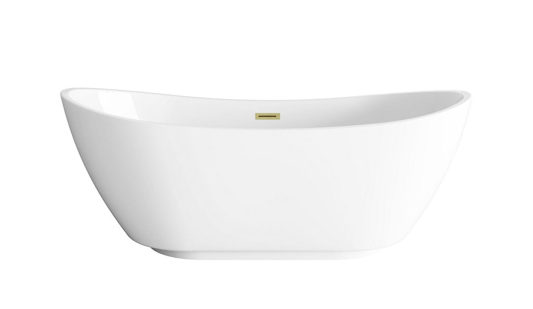 Elegant Lighting - BT10367GW-BGD - Soaking Bathtub - Ines - Glossy White