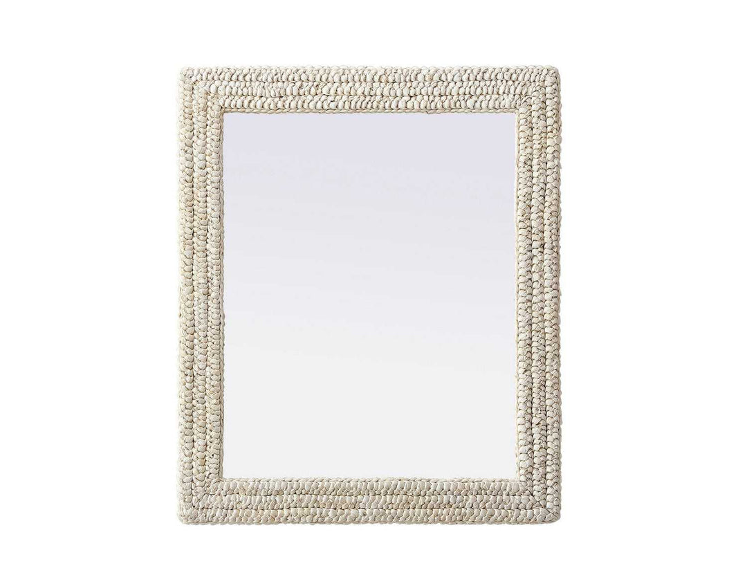 Marlowe Mirror in Linen White Elegant Lighting