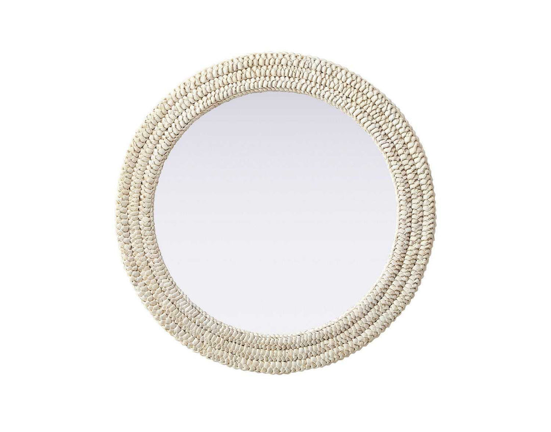 Marlowe Mirror in Linen White Elegant Lighting