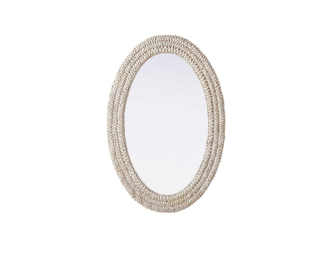 Marlowe Mirror in Linen White Elegant Lighting