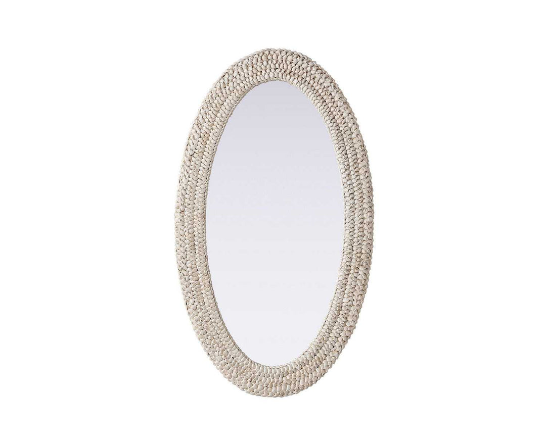 Marlowe Mirror in Linen White Elegant Lighting