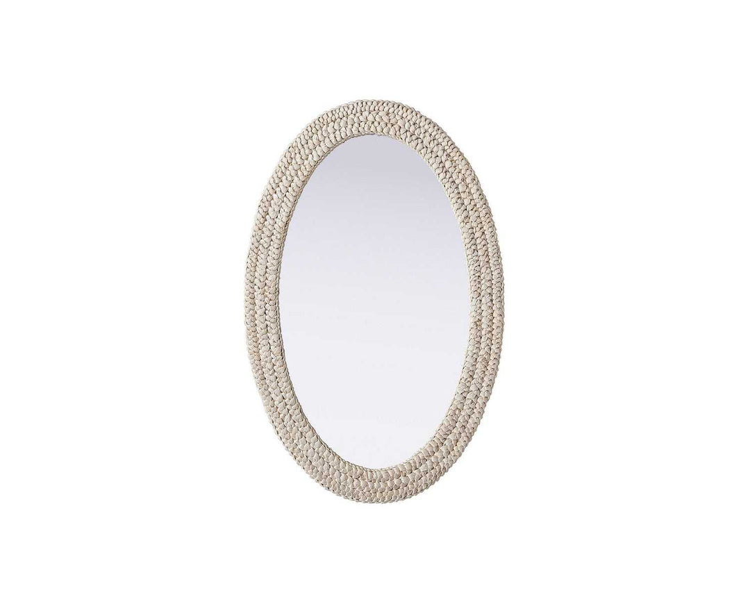 Marlowe Mirror in Linen White Elegant Lighting