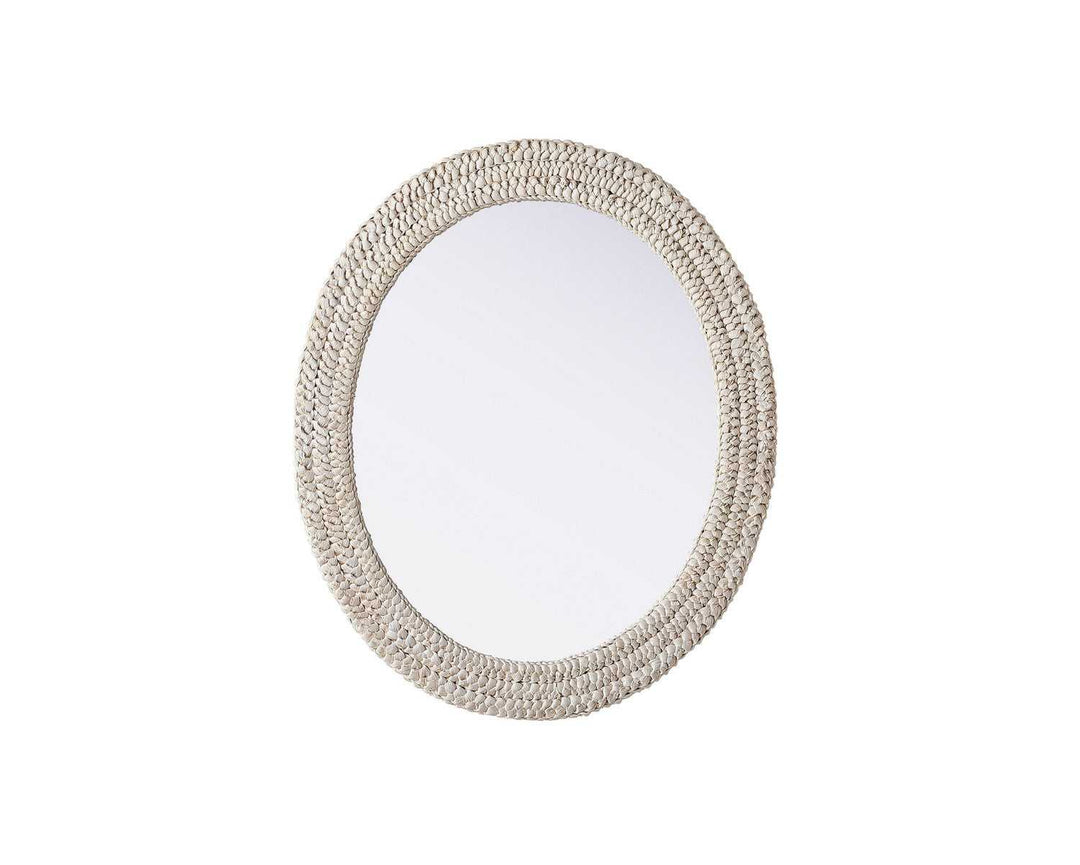 Marlowe Mirror in Linen White Elegant Lighting