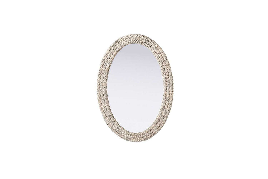 Marlowe Mirror in Linen White Elegant Lighting