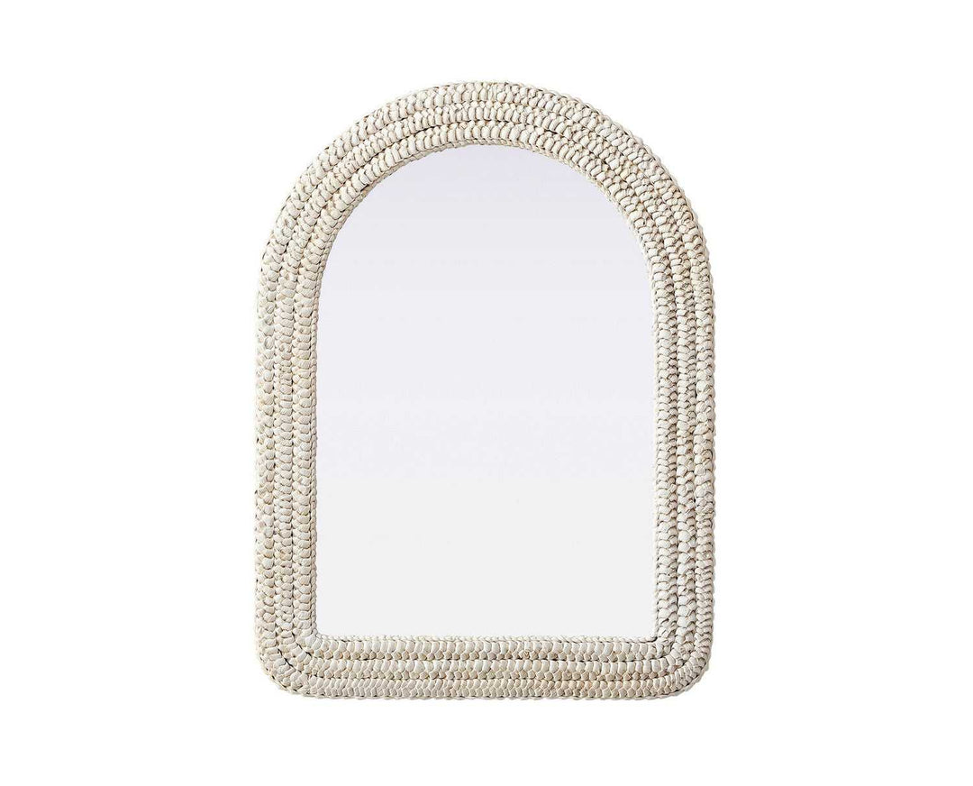 Marlowe Mirror in Linen White Elegant Lighting