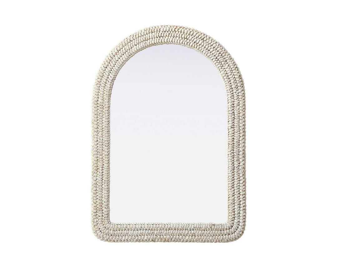 Marlowe Mirror in Linen White Elegant Lighting
