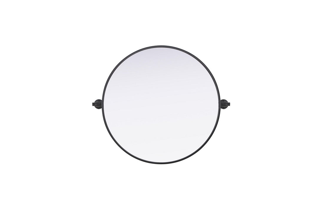 Amoura Mirror in Black Elegant Lighting