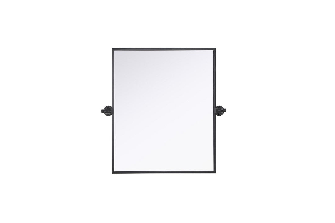 Amoura Mirror in Black Elegant Lighting
