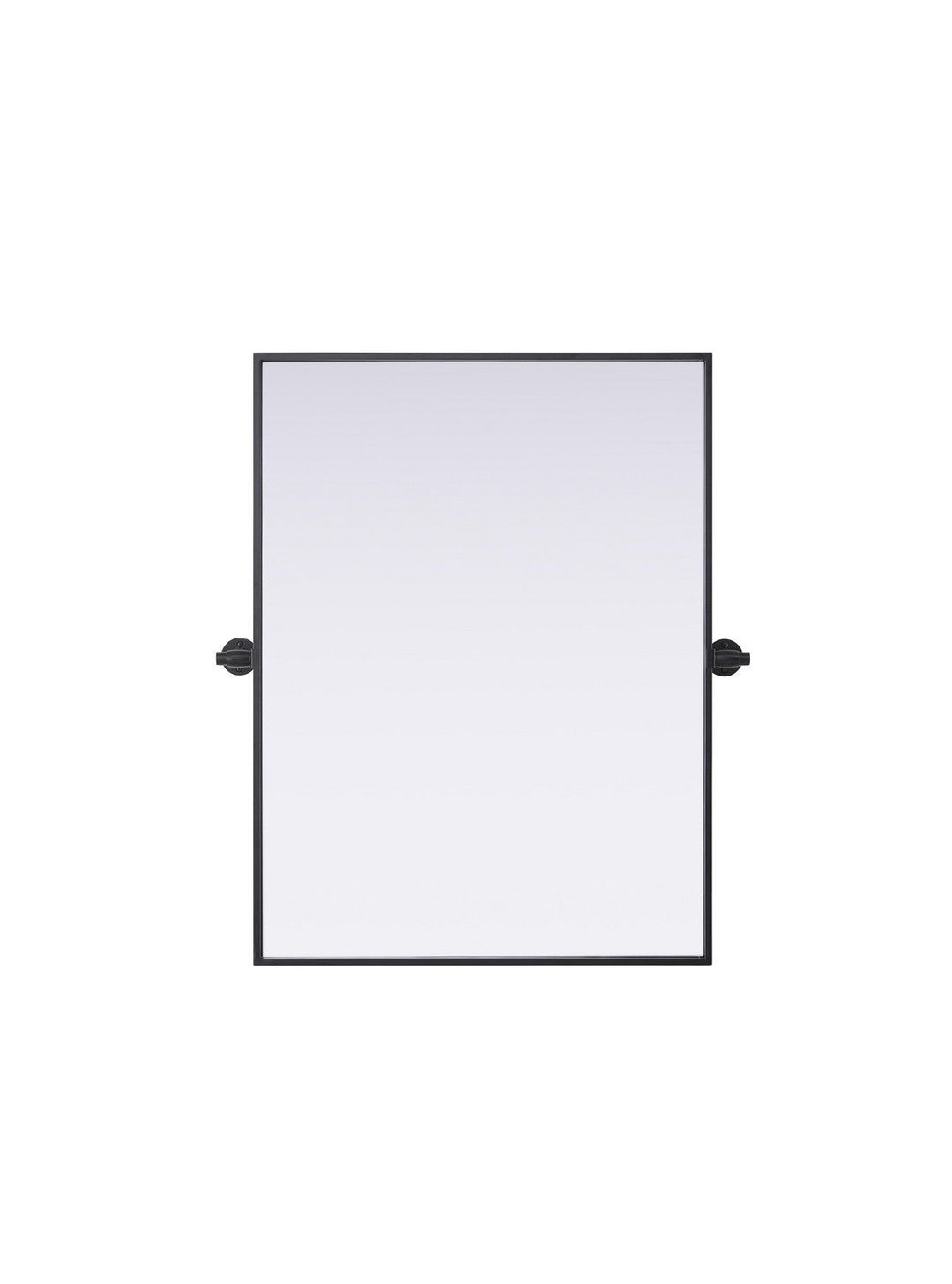 Amoura Mirror in Black Elegant Lighting