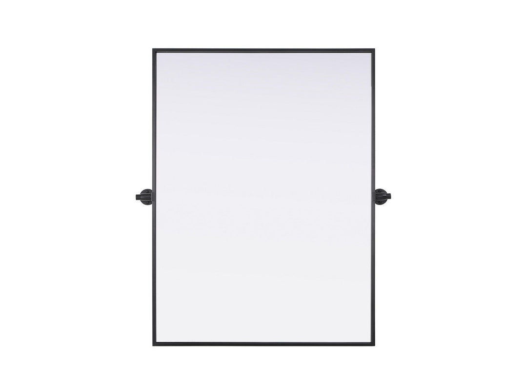 Amoura Mirror in Black Elegant Lighting