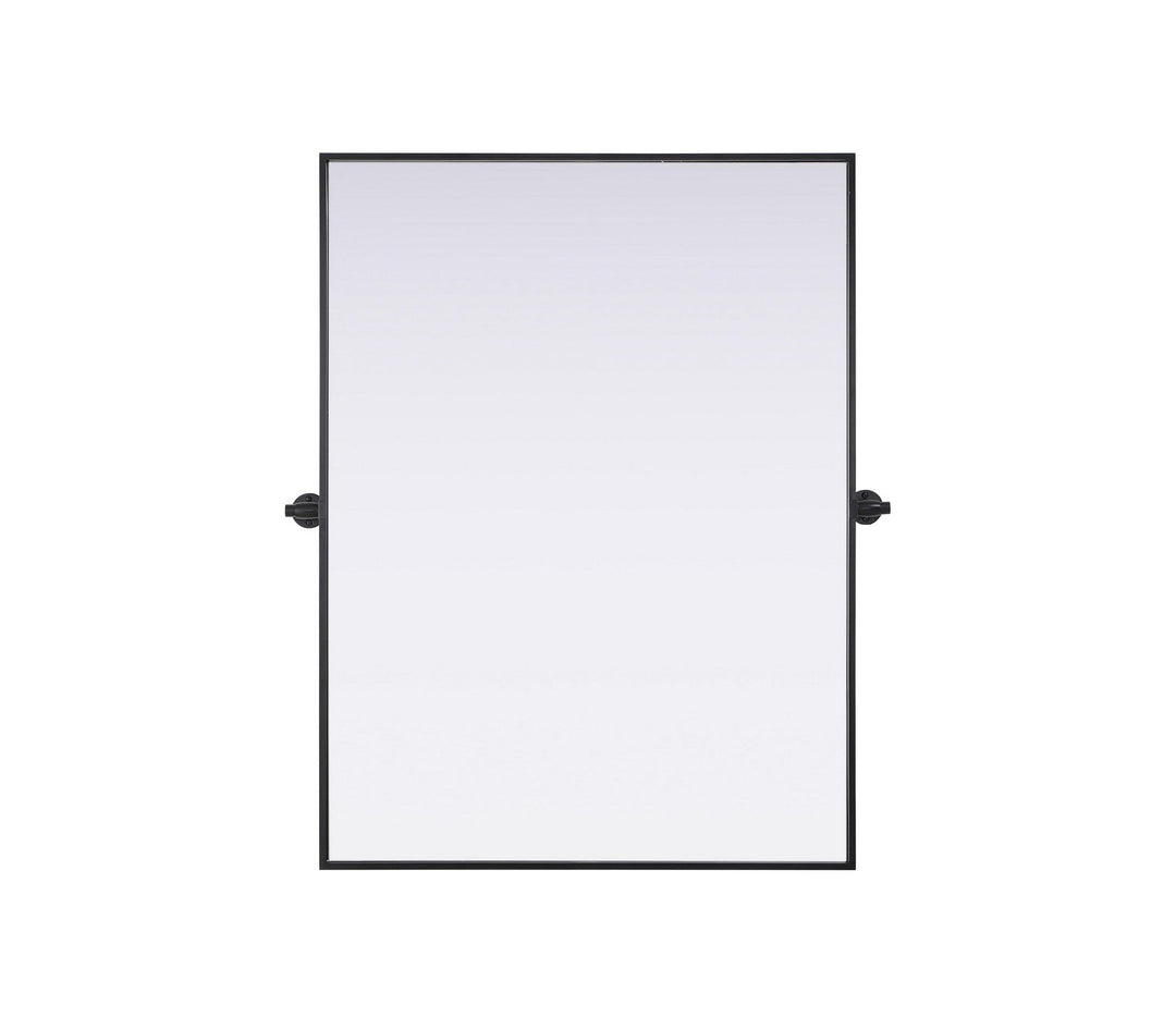 Amoura Mirror in Black Elegant Lighting