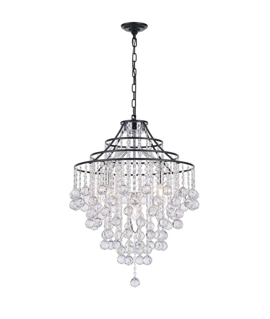 Empire Five Light Pendant in Black/Chrome - available from The Lighting Shoppe, trusted by Canadian homeowners