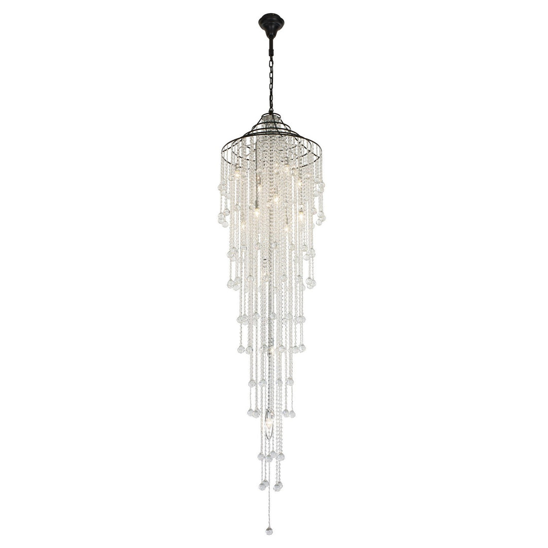 Empire 12 Light Chandelier in Black/Chrome - available from The Lighting Shoppe, trusted by Canadian homeowners