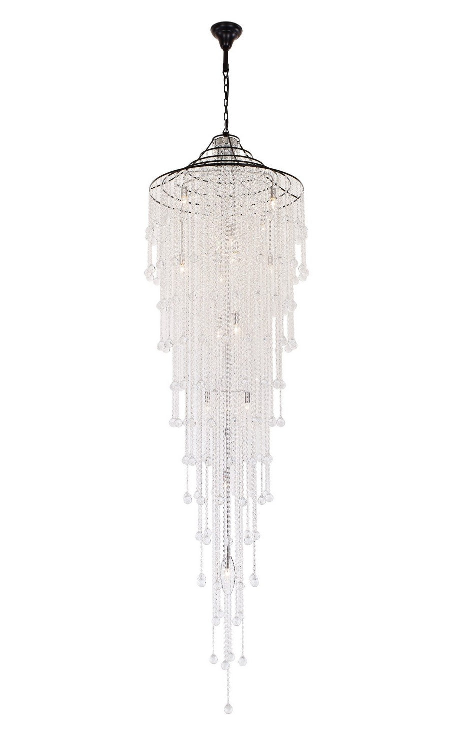 Empire 15 Light Chandelier in Black/Chrome - available from The Lighting Shoppe, trusted by Canadian homeowners