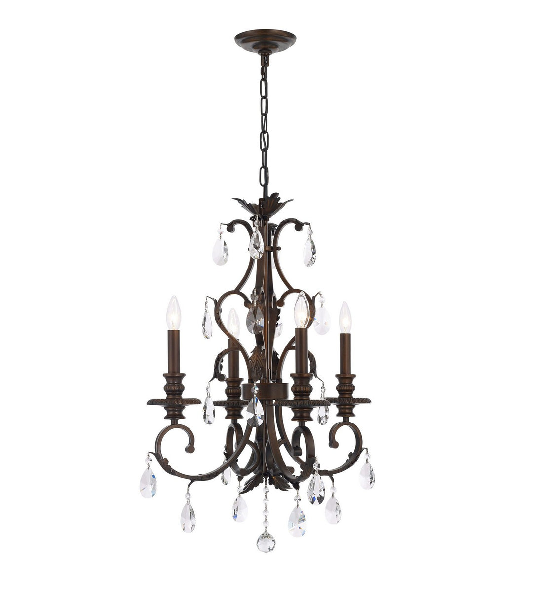 Four Light Chandelier in Brushed Copper - available from The Lighting Shoppe, trusted by Canadian homeowners