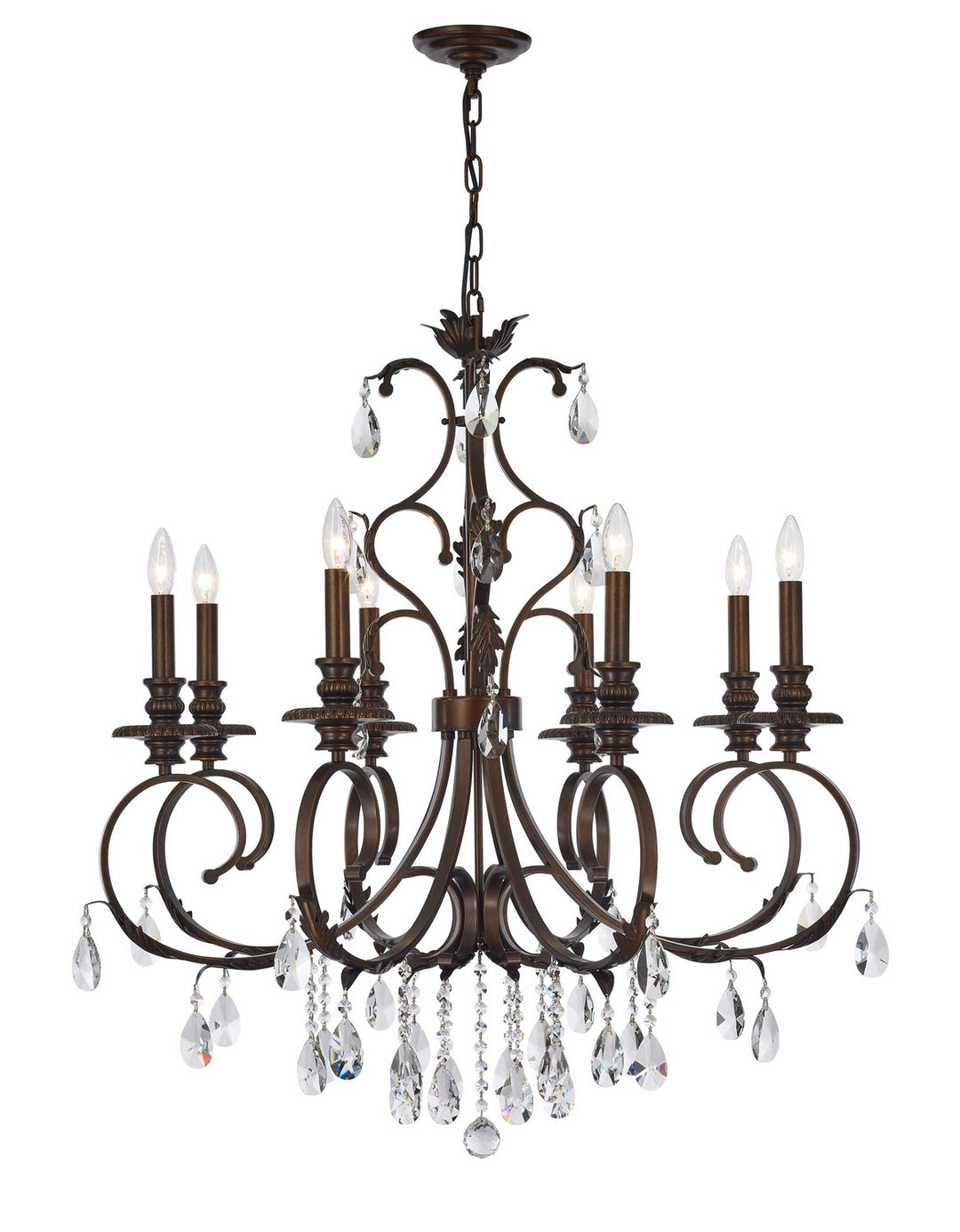 Eight Light Chandelier in Brushed Copper - available from The Lighting Shoppe, trusted by Canadian homeowners