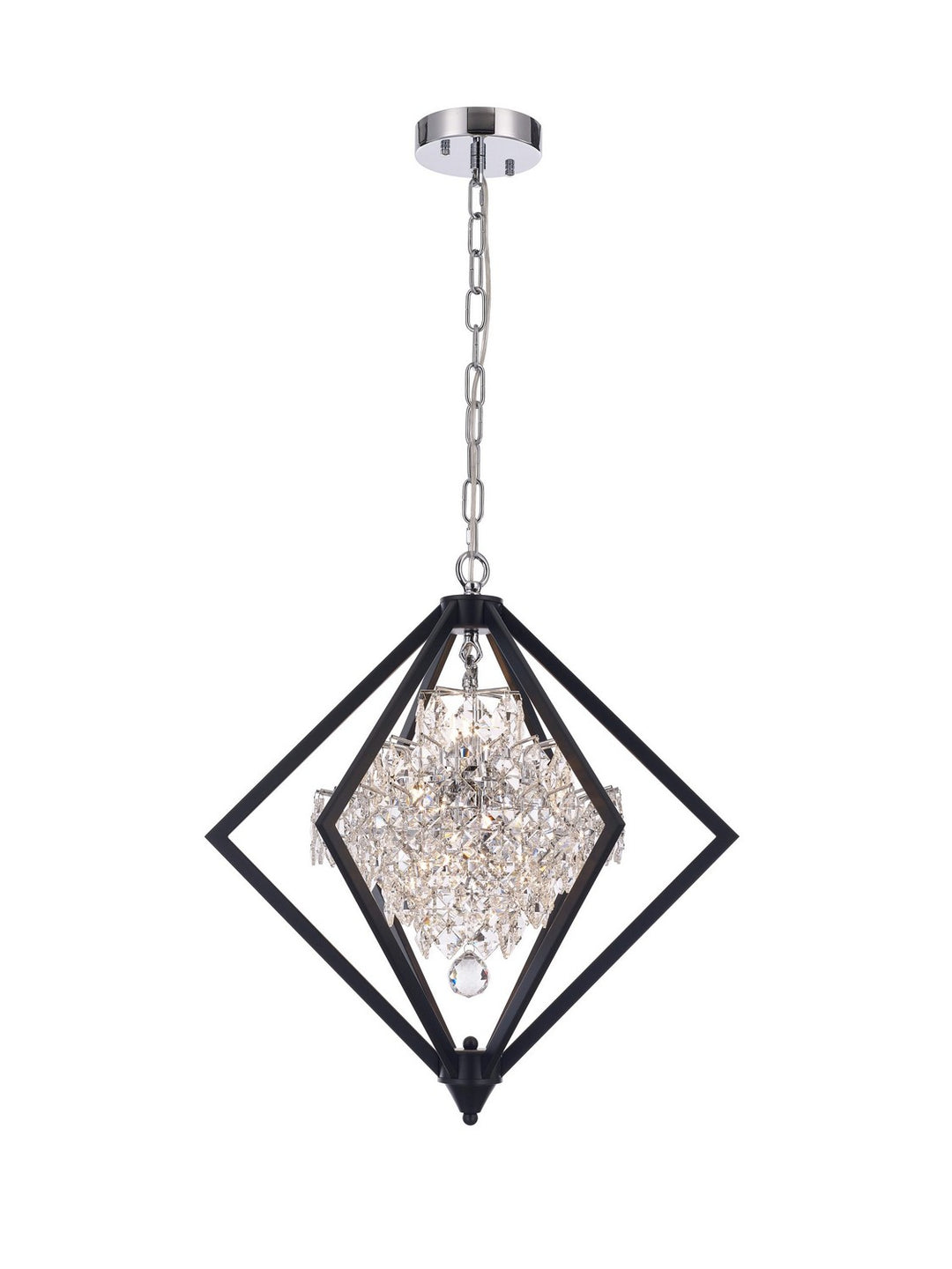 Eight Light Pendant in Black/Chrome - available from The Lighting Shoppe, trusted by Canadian homeowners