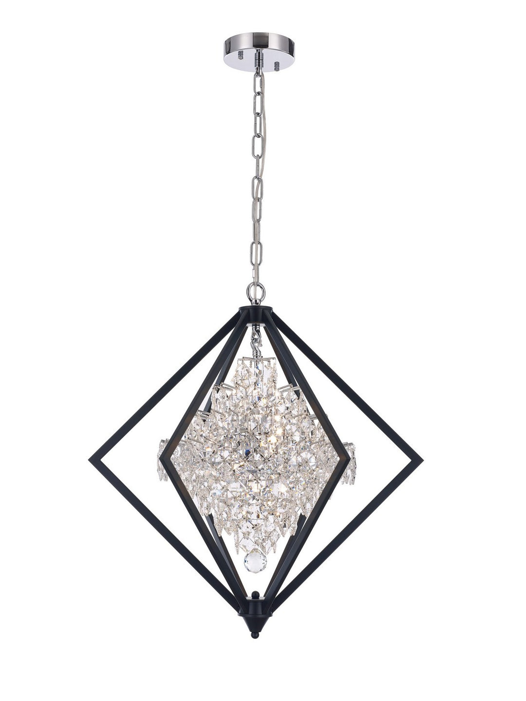 Eight Light Pendant in Black/Chrome - available from The Lighting Shoppe, trusted by Canadian homeowners