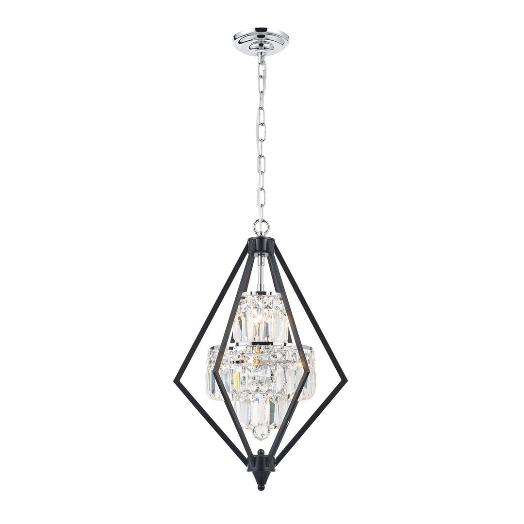 Five Light Chandelier in Black/Chrome - available from The Lighting Shoppe, trusted by Canadian homeowners