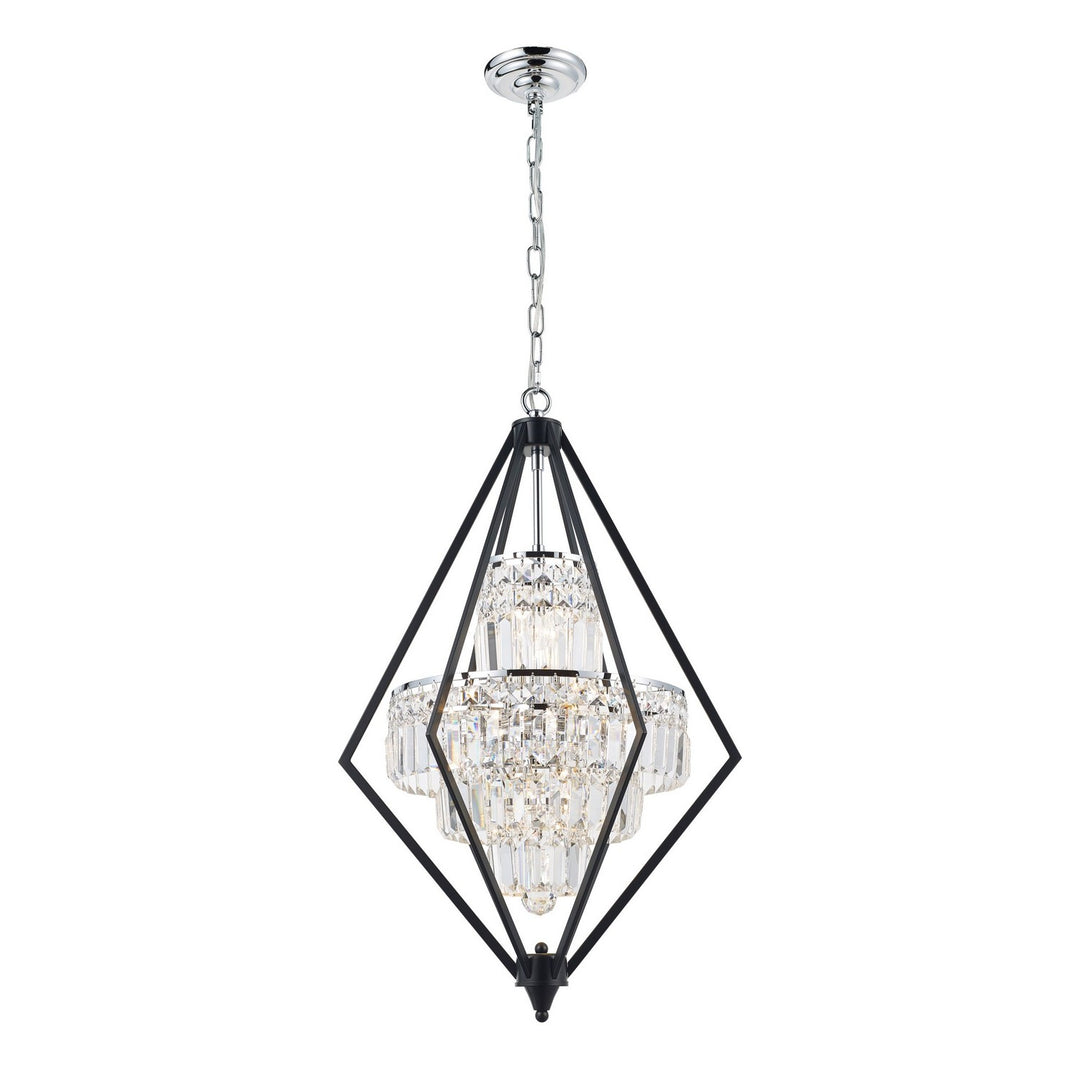 Eight Light Chandelier in Black/Chrome - available from The Lighting Shoppe, trusted by Canadian homeowners