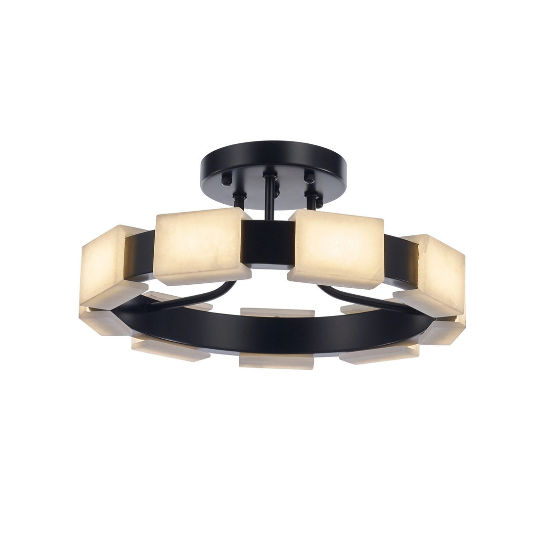 Madrid Nine Light Close to Ceiling in Matt Black - available from The Lighting Shoppe, trusted by Canadian homeowners