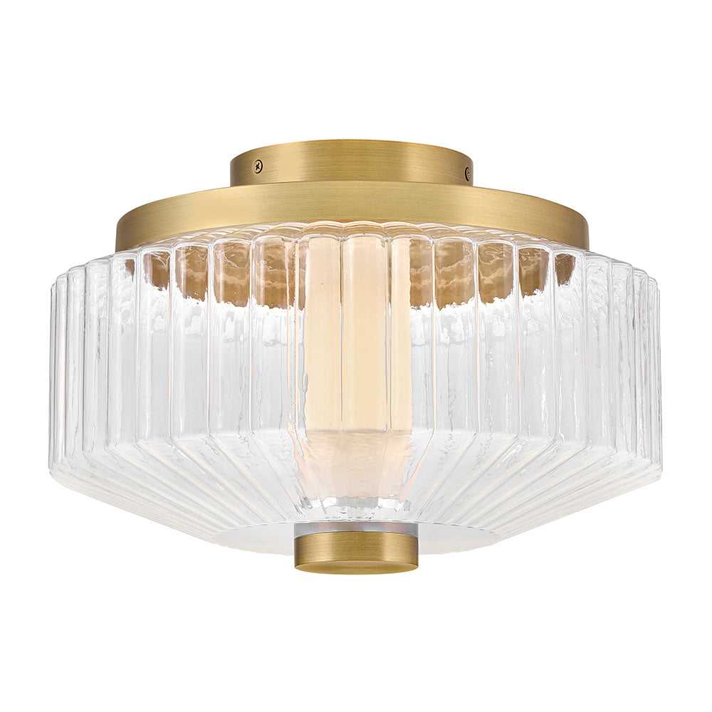 Reign LED Flush Mount in Lacquered Brass - available from The Lighting Shoppe, trusted by Canadian homeowners