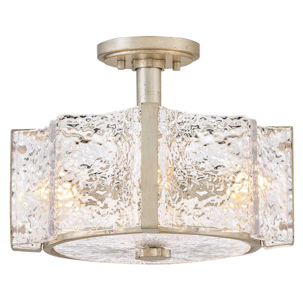 Florian LED Semi-Flush Mount in Glacial - available from The Lighting Shoppe, trusted by Canadian homeowners