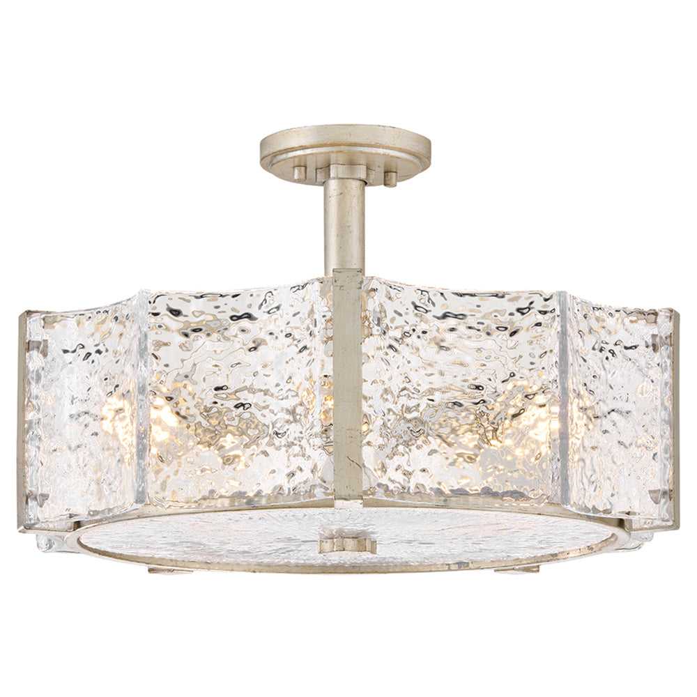 Florian LED Semi-Flush Mount in Glacial - available from The Lighting Shoppe, trusted by Canadian homeowners