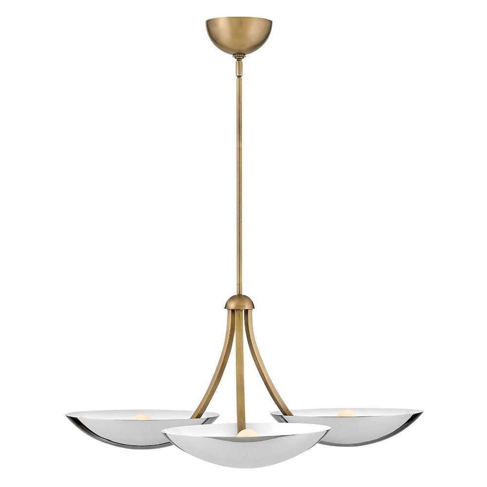 Glenn LED Chandelier in Heritage Brass - available from The Lighting Shoppe, trusted by Canadian homeowners