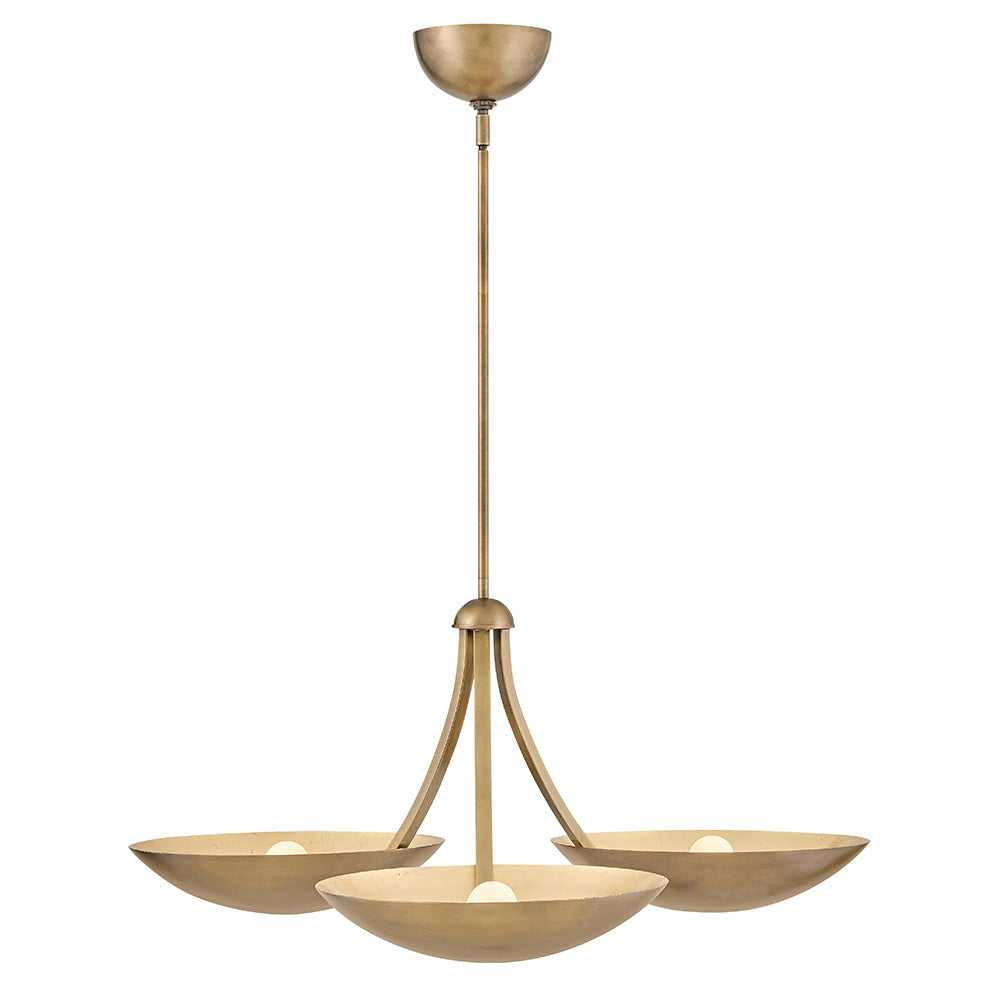 Glenn LED Chandelier in Heritage Brass - available from The Lighting Shoppe, trusted by Canadian homeowners