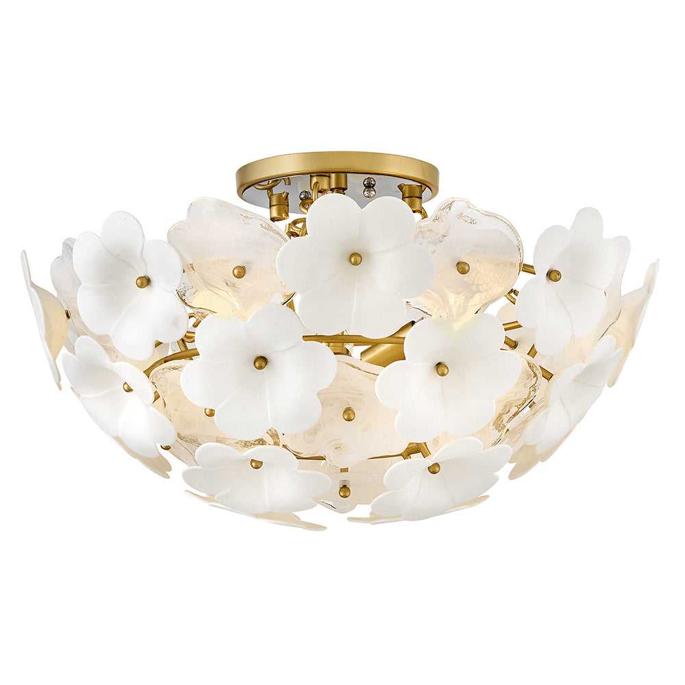 Marianne LED Semi-Flush Mount in Deluxe Gold - available from The Lighting Shoppe, trusted by Canadian homeowners